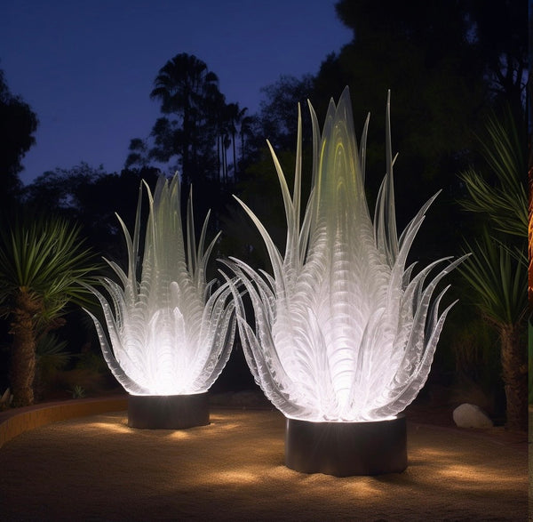 "Radiant Agave" Illuminated Outdoor Sculptures