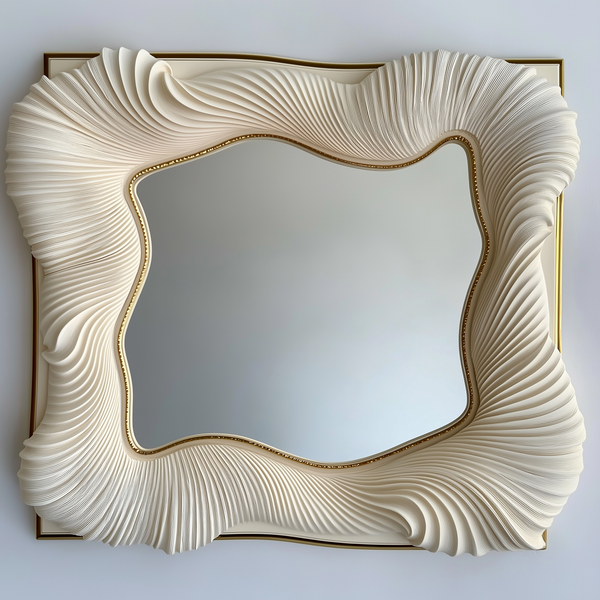 "Radiant Ribbons" Sculptural Mirror