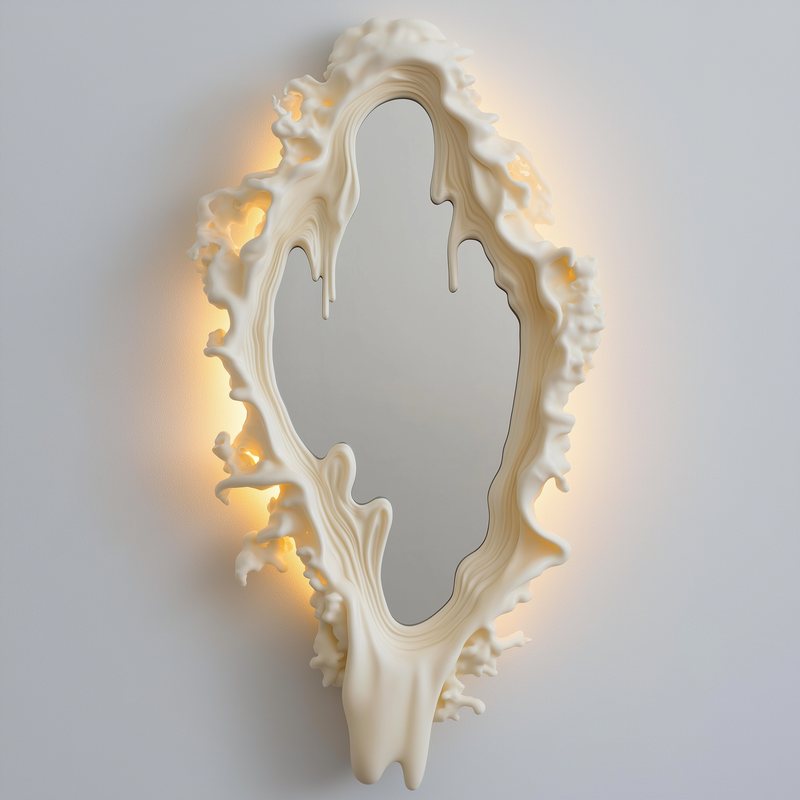 "Melted Elegance" Sculptural Mirror